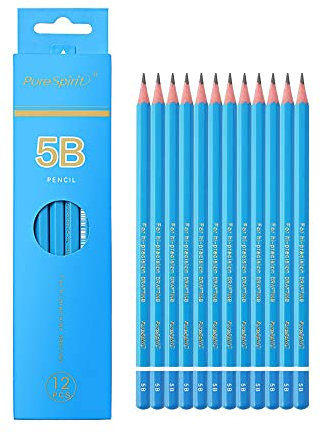 HAIHAOMUM 12 Stück Professionelle Bleistiften zum Zeichnen (5B 12pcs)