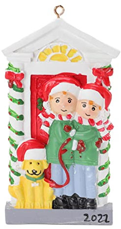 KOSDFOGE Christbaumschmuck, wetterfest, handbemalt, Harz, Anhänger, Dekoration für Rasen, Hinterhof, Terrasse, 2 Stück Zuckerstange, Weihnachtsschmuck, Weihnachtspicks