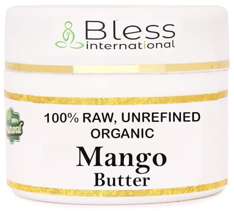 Organic Raw Mango Butter 100% Pure,Natural & Unrefined| Skin Moisturizer For Face, Body & Hair| 8 OZ/230 GM Ivory/White Grade A | DIY Creams, Balms, Lotions, Soaps| Softens Dry & Tough Skin
