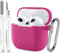 R-fun compatibile con AirPods 3a generazione 2021, compatibile con AirPods 3 Custodia Cover con kit di pulizia e portachiavi, morbida custodia in silicone compatibile con Apple AirPods 3,Rosa