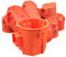 LumenTEC 20x 1-Fach Abzweigdose zur Unterputzmontage, Orange, Kunststoff, IP30, Ø 63mm, 62mm Tiefe, 20st.