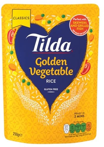 Tilda Microwave Golden Vegetable Long Grain Rice 250g