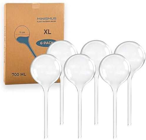 Minismus Bewässerungskugel XL für Pflanzen - Automatisches Bewässerungssystem - Gießkugeln Selbstbewässerung - Wasserspeicher für Pflanzen - Wasserspender Pflanzen Bewässerung (700 ml, 6)