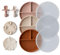 Moonkie Platos Silicona para Bebé, 3 Piezas Antivuelco con Tenedor y Cuchara, Plato Ventosa, Apto para Lavavajillas, Refrigeradores y Microondas (Blush/Amarillo Tierra)