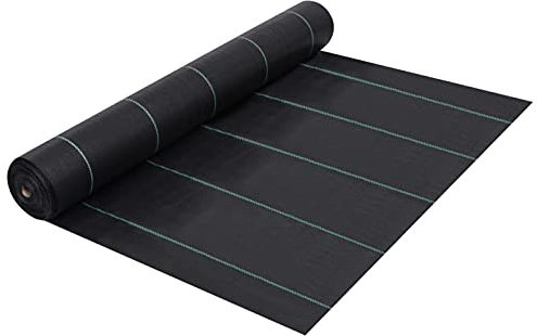 Homgoday Abdeckplane, Wurzelschutz, schwarz, 1 x 200 m, aus PP, Möbel für Haus, Innen- und Außenbereich, Wohnzimmer, Schlafzimmer
