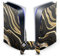 Head Case Designs Schwarz Und Gold Marmor Vinyl Frontplatte Haut Gaming Aufkleber Abziehbild Abdeckung kompatibel mit Sony Playstation 5 PS5 Disc Edition Console & DualSense Controller