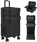 AKOZLIN 2 in 1 Makeup Case Travel Makeup Trolley with Storage Drawers Black Professional Cosmetic Organizer Case Large Capacity Makeup Tool Box Beauty Box with Universal Wheels