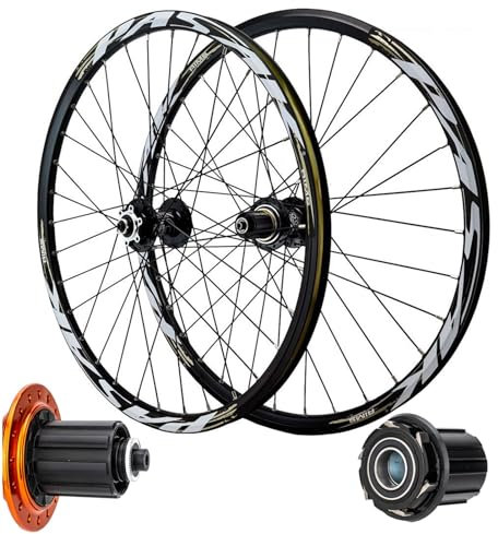 26 Zoll MTB Laufradsatz Scheibenbremse, 27,5 29 Zoll Fahrradfelge Vorder Und Hinterrad 32 Speichen QR Fahrrad Naben mit Abgedichtetem Lager for 7-11 Geschwindigkeit 2210 G ( Farbe : Black , Size : 27.