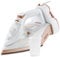 GEEPAS Steam Iron | Clothes Dry & Steam Press | 35s Fast Heat-Up Vertical Steaming | Ceramic Soleplate Adjustable Temperature Cordless | 300ml Tank 0.5g/Steam Output | 2 Year Warranty 2200W White