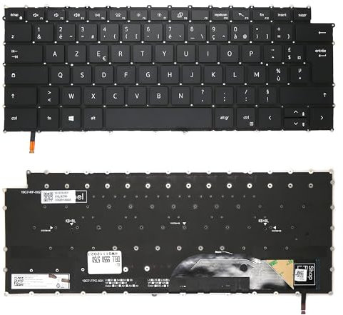 CLAVIER FRANÇAIS AZERTY POUR DELL XPS 9500/9510 / 9700/9710 - PK132SH3A17 0M5T8J NSK-QL2BWIC + rétro-éclairage