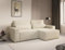 MOEBLO Ecksofa Denver Mini – Ecksofa aus Cord, Schlafsofa Sofagarnitur Sofa Eckcouch L-Form Cordstoff mit Bettkasten und Schlaffunktion, Ottomane beidseitig montierbar (Beige)