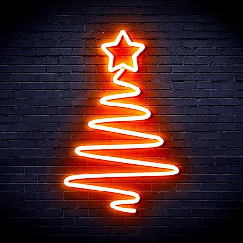 ADVPRO Modernes Weihnachtsbaum-Flex-Silikon-LED-Neonschild – Orange – st16s64-fnu0152-o