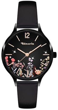 Tamaris Damen Analog Quarz Uhr mit Leder Armband TT-0143-LQ