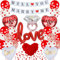 Will You Marry Me Luftballon, 44 Stück Heiratsantrag Deko Will You Marry Me Banner Rote Herzballons Diamant Ring Love Folienballon Rosenblätter für Antrag Hochzeit Valentinstag Geständnis Verlobung