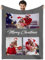 JIOJOG Personalisierte Decken, Kuscheldecken mit Foto Text,Weich Couchdecke Decke Selbst Gestalten Foto,Personalisierte Weihnachts Geschenke für Familie, Beste Freunde