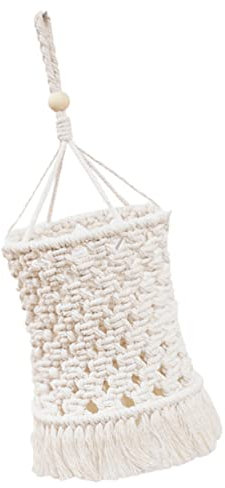 HOMSFOU Gland Abat-Jour Macramé Abat-Jour Décoration De La Maison Batterie Appliques Murales Plafond Faux Lustre Macramé Lustre Ombre Lustre En Rotin Pendentif Abat-Jour Coton Corde