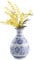 Navaris Blau Weiße Vase - Antiker China Porzellan Look - Keramik Vasen Deko - Funktionales Dekostück für Wohnzimmer - Perfekt für Tulpen - Blau