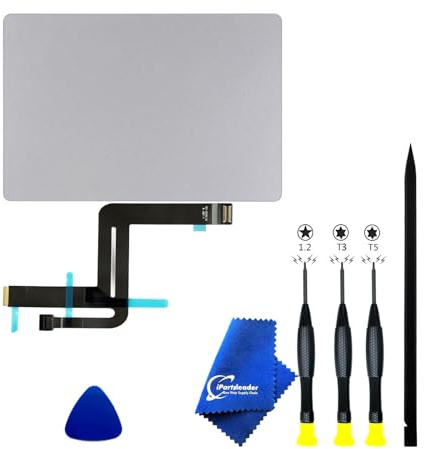 iPartsleader A2337 Trackpad Ersatz für MacBook Air (Retina, 13-Zoll, M1,2020) Force Touch Touchpad mit Kabel EMC3598 661-16826 821-02663-A 923-04008 (Silver)