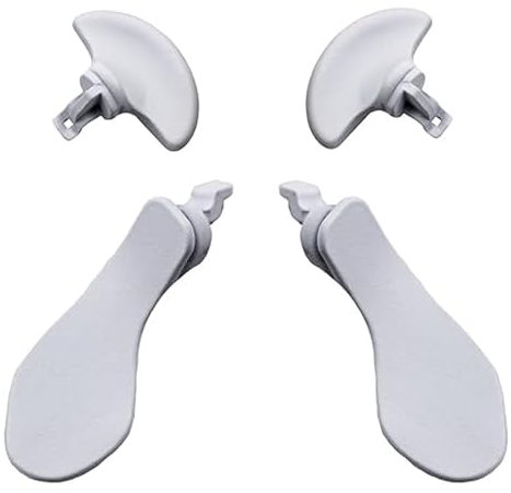 LiXiongBao 4PCS Paddle Posteriori in Metallo per PS5 DualSense Edge Controller, Ricambi Intercambiabili per PS5 DualSense Edge Wireless Controller (Bianco)