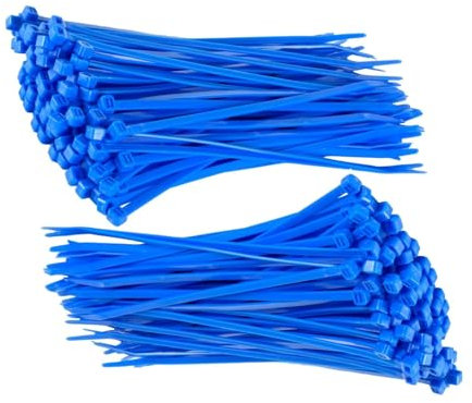 TERF® 100 Pcs Blue Cable Ties 100mm (4'') X 2.5mm Premium Nylon Zip Ties Wraps Secure Self Locking Mechanism Small Plastic Tie for Home Office Garden Garage Workshop and DIY