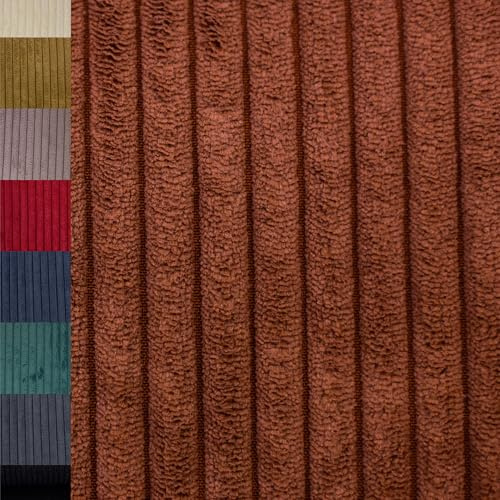 MAGAM-Stoffe Wien Samtcord Deko Polster Taschen Kleidung Breitcord Meterware ab 50cm (04. Terracotta)