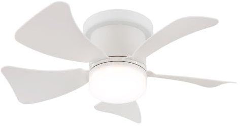 LED Deckenventilator schwarz Ventilator Fernbedienung Tageslichtlampe Lüfter Vor-Rücklauf, Timer, CCT, 10W 750lm warmweiß-kaltweiß, D 40,6 cm