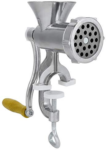 Meat Grinder, Aluminum Alloy Manual Meat Mincer Sausage Maker Grinding Machine with Handle for Home Kitchen Use