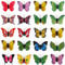 Schmetterlinge Deko mit Sicherheitsnadeln Frühling Deko 3D Schmetterlingsclip Künstliche Bunte Schmetterling Garten Metall Schmetterling Zweige Außenbereich 6cm für Tischdekoration 20 Stück