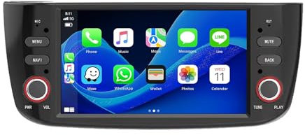 9 Pollici Android 13 Autoradio per Fiat Linea Punto EVO 2012-2015 Navigazione GPS Touch screen con Bluetooth SWC FM RDS Radio AHD 4G/WIFI DVR Ventola di raffreddamento(6+128G)