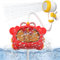 Badewannenspielzeug, Krabbe Badespielzeug Bubble mit Musik, Duschkopf, Badespielzeug Baby ab 1 2 3 4 Jahr, Geschenke fur Jungen und Madchen (Rot)