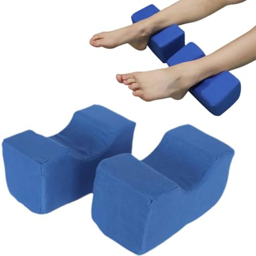 Lot de 2 coussins de pression pour les escarres de lit, coussin repose-pieds, repose-cheville, coussin rehausseur de jambes, coussin anti-escarres pour personnes âgées et patientes alitées
