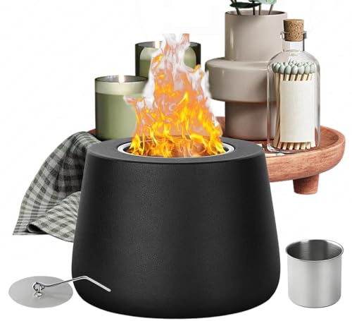 Tischfeuer | Modernes Design für den Innenbereich – ideal für Terrasse, Garten, Wohnzimmer, Camping, Balkon und Grillpartys
