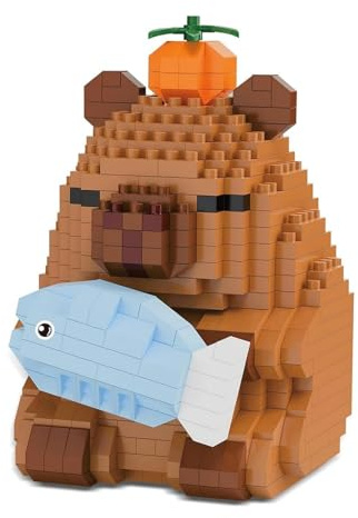 WALDSEELE Capybara Bauspielzeug,Micro Building Mini Bausteine Set,Capybara Bausteine Klemmbausteine Set,DIY Micro Building Blocks Animal Set als Geschenk für Erwachsene Party Geschenke 456pcs