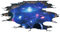 3D Blue Kosmic Galaxie Wandaufkleber abnehmbar PVC Magic 3D Milchweg Weltall Planet Fenster Wandaufkleber Wandtapete Dekoration für Zuhause Wände Boden Decke Jungen Zimmer Kinderzimmer