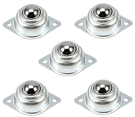 Schwerlast Kugelrollen, 5 Stücke Kegelrollenlager 15mm Dia Eisen Ball Transferlagereinheit, Zwei Löcher Universal Stahlkugel Rollenkugel Rad Möbelrollen für Getriebe, Möbel, Rollstuhl