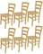 t m c s Tommychairs - 6er Set Stühle Venice für Küche und Esszimmer, robuste Struktur aus lackiertem Buchenholz im Farbton Naturfarben und Sitzfläche aus Holz