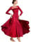 ZYLL Frauen moderner Walzer Tango Tanzen Kleidung Modern Dance Dress nationalen Standard Kleid Ballsaal Wettbewerb Kleid der Frauen,Rot,XL