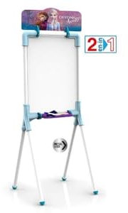 Chicos - Tableau blanc Junior La Reine des Neiges 2 | Comprend un feutre, craies, une gomme et un pochoir Frozen II | Matériau haute résistance et durabilité | À partir de 3 ans (53039)