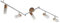 Lindby Deckenlampe Glas, Holz Deckenstrahler schwenkbar und drehbar 5x E14 max. 5W ohne Leuchtmittel Deckenleuchte Deckenspot Spot Strahler