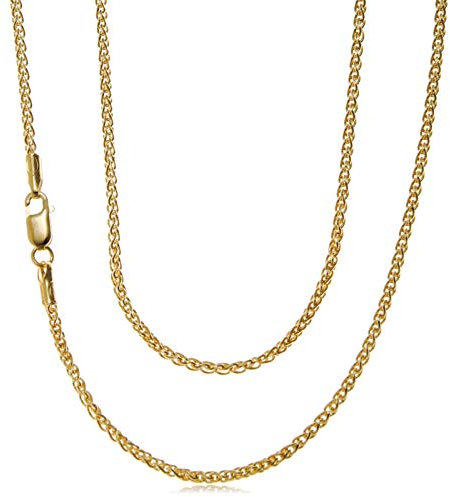 Alexander Castle 22 Solid 9ct Gold Chain Rope Chain Necklace - 1.5mm - Yellow Gold Necklace for Women & Men with Jewellery Gift Box