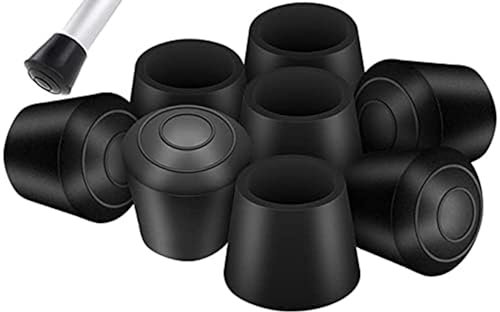 20 Paquet Embouts de protection de chaise, Embout pied de chaise Caoutchouc pied de chaise Protection Embouts, Rond Protege Pied de Chaise, Embout de Chaise, noir, Diamètre intérieur (19 mm - 20 mm)