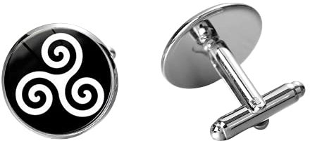 Klassische Teen Wolf Triskele Manschettenknöpfe Triskelion Allison Argent Glas Foto Cabochon Manschette Knopf Trendy Herren Partyschmuck