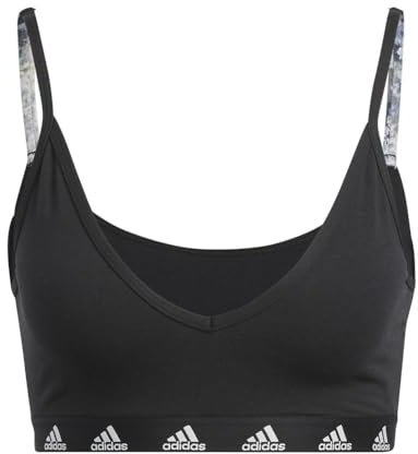 adidas Damen Evydy Cotton Sports Bra, Schwarz, M EU