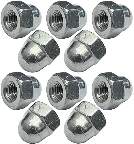 AERZETIX - C49608 - Set di 10 dadi ciechi M3 esagonali - testa bombata in forma rialzata cava - in acciaio inossidabile A2