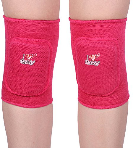 IBLUELOVER Ginocchiere da ballo per bambini, ginocchiere da pallavolo, in morbida spugna, antiscivolo, per ballerini, yoga, sport, esercizi di pallavolo