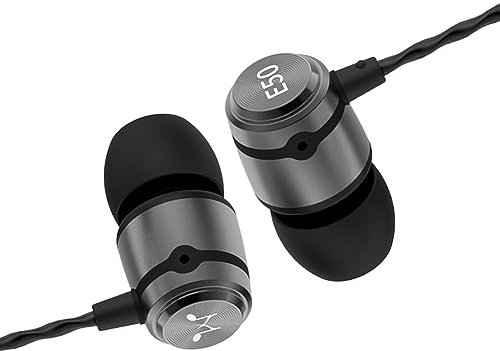 Soundmagic E50 In-Ear Headphones Earphones Wired Earbuds No Microphone Monitor HiFi, Noise Isolating, Pure Sound Comfortable Fit Gun Black