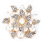 Cyrank Broschen für Frauen, Strass Brosch, Blumen Brosche, Brosche Damen, Kunstperlen, Blumenbrosche, Damenbroschen und Anstecknadeln, Elegantes Hemd, dekorative Clips, Broschen für Hochzeit