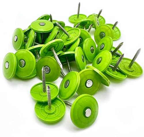 UberQuiet MLV Cap Nails, 1-inch, for Installation of Mass-Loaded Vinyl Noise Barriers, Small (250 pcs)