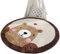 YATOLA Rund Kinderteppich Panda Bär Teppich Kinderzimmer Babyteppich Schlafzimmer Wohnzimmer Küche Bodenmatte Fußmatten Gymnastikmatte Wurf Kinderspiel Krabbel Matte Spielmatte(Grau0 120x120CM)