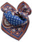Prettystern Unisex handrolliertes SeidenHalstuch Seide Nickituch Bandana kleines Seidentuch für Damen Herreen 16 Braun Blau